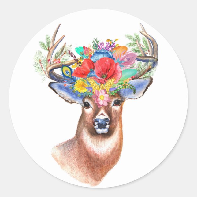 nature deer stickers (Front)