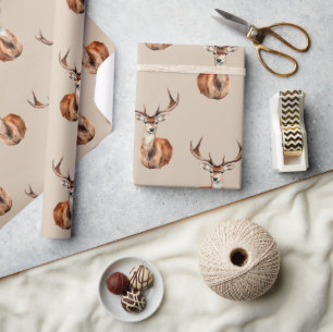 Nature Deer Wildlife Holiday Wrapping Paper