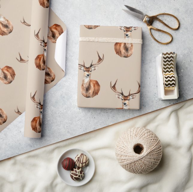 Nature Deer Wildlife Holiday Wrapping Paper (Crafts)