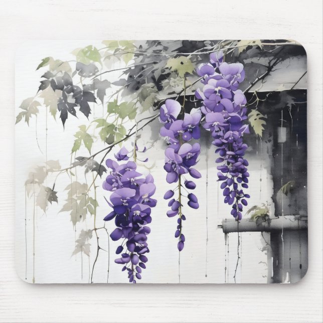 Nature Delicate Purple Flowers Mouse Mat (Front)