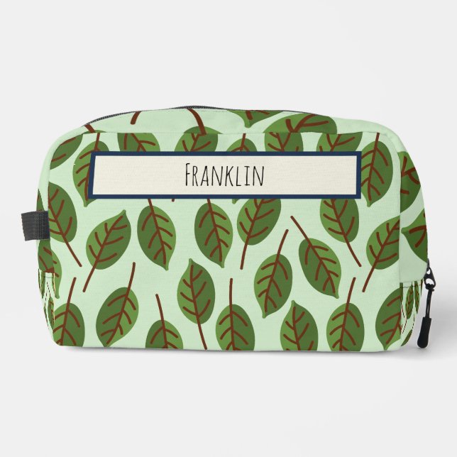 Nature Drawing I Custom Name  Dopp Kit (Front)