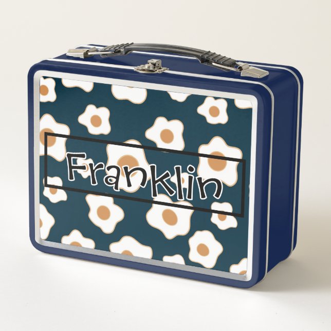 Nature Drawing I Custom Name Metal Lunch Box (Front)