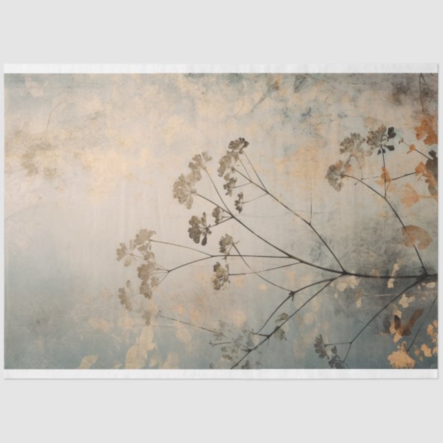 Nature Elements Abstract Botanical Background Art  Tissue Paper (Front)