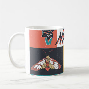 Nature Elements, Retro Style Icons. Coffee Mug