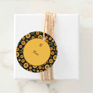 Nature Fall Sunflower Favour Tags