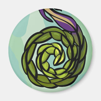 nature fantasy round magnet 1