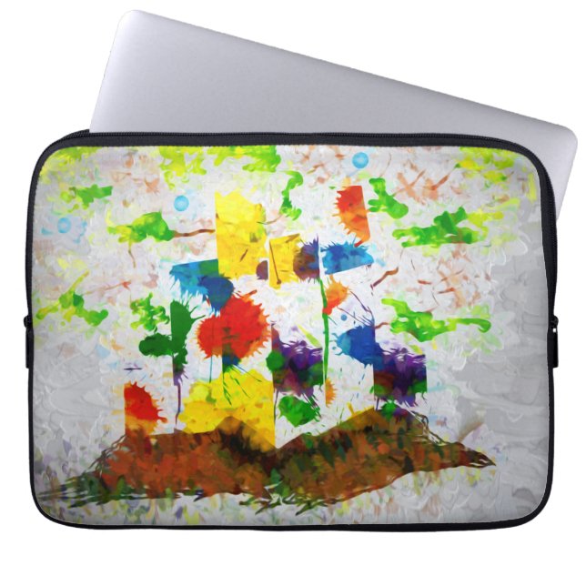 "Nature Fantasy Trees" laptop sleeve (Front)