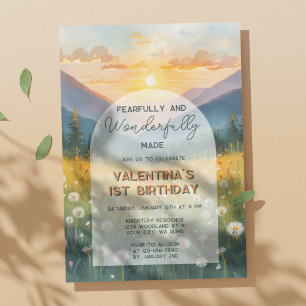 Nature Fearfully & Wonderfully Made Bible Birthday Invitation