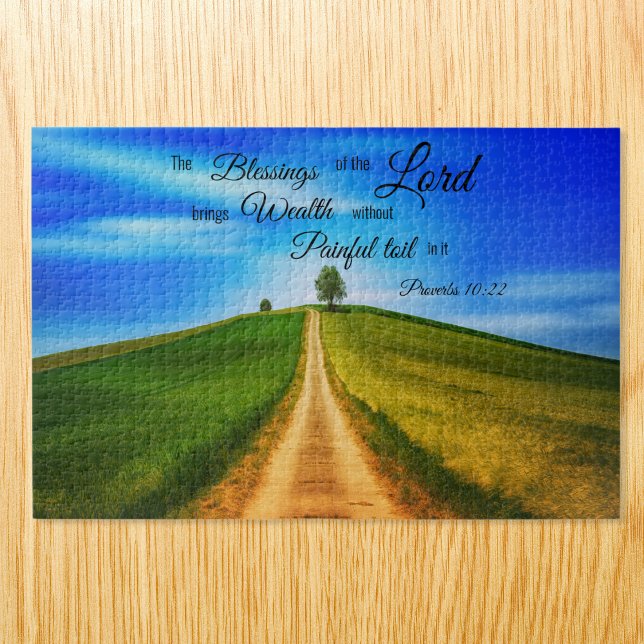 Nature Field Proverbs 10:22 Bible verse Jigsaw Puzzle (Creator Uploaded)