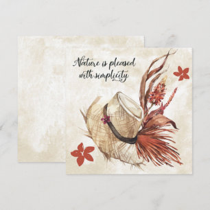 Nature Floral Hat Card