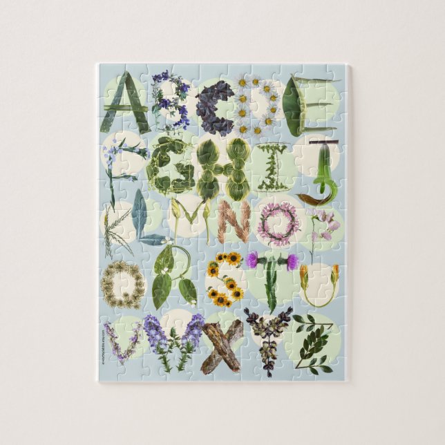 Nature Flower Alphabet Puzzle | Kids ABC  (Vertical)