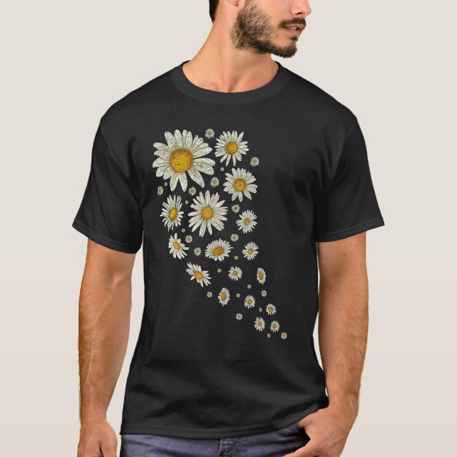 Nature Flower Blossoms Daisies Gardener Botanical  T-Shirt (Front)
