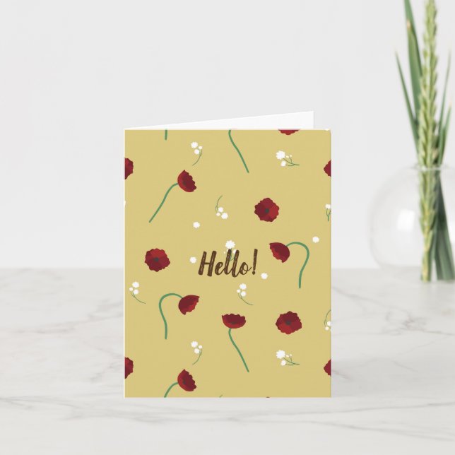 Nature Flower Greeting Card (Front)
