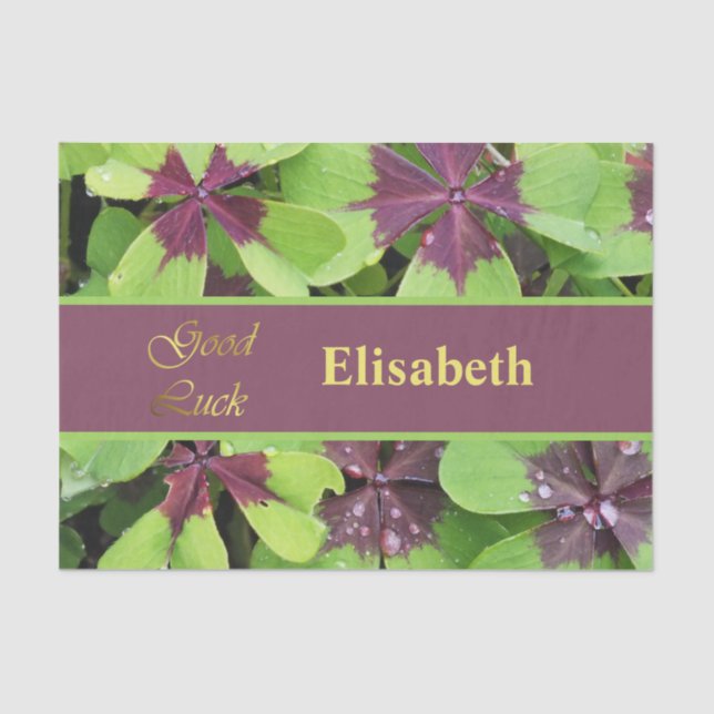 Nature, Flower, Summer, Shamrock, Green, Botany, T Tissue Paper (Front)