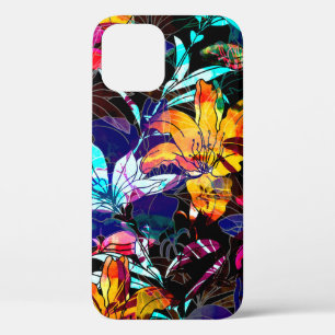 nature flowers and leaves watercolor seamless patt iPhone 12 case