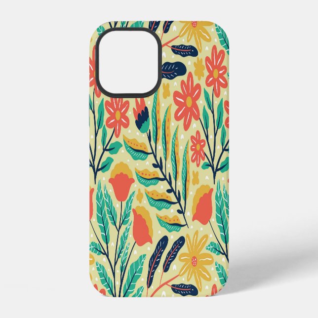 Nature Foliage: Floral Seamless Pattern. iPhone Case (Back)