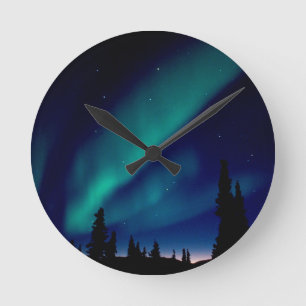 Nature Forces Aurora Borealis Alaska Round Clock
