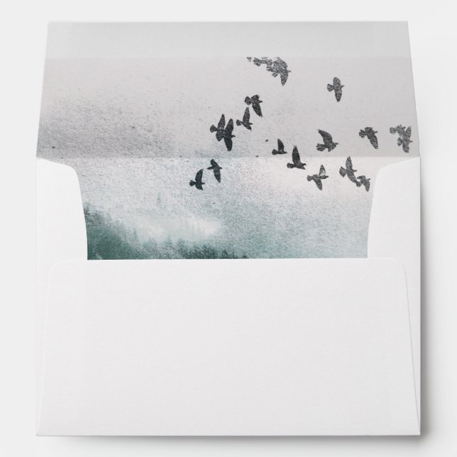 Nature Forest & Birds Envelope (Back (Bottom))