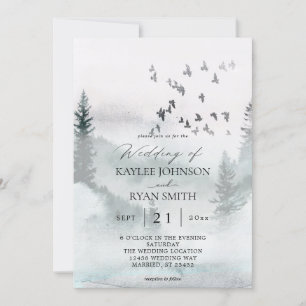 Nature Forest & Birds Wedding Invitation