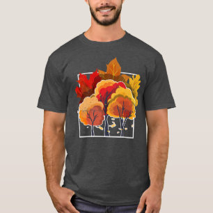 Nature Forest Leaves Autumn Trees Fall 742  T-Shirt