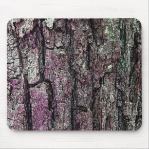 Nature Forest Old Pine Bark Purple Mouse Mat