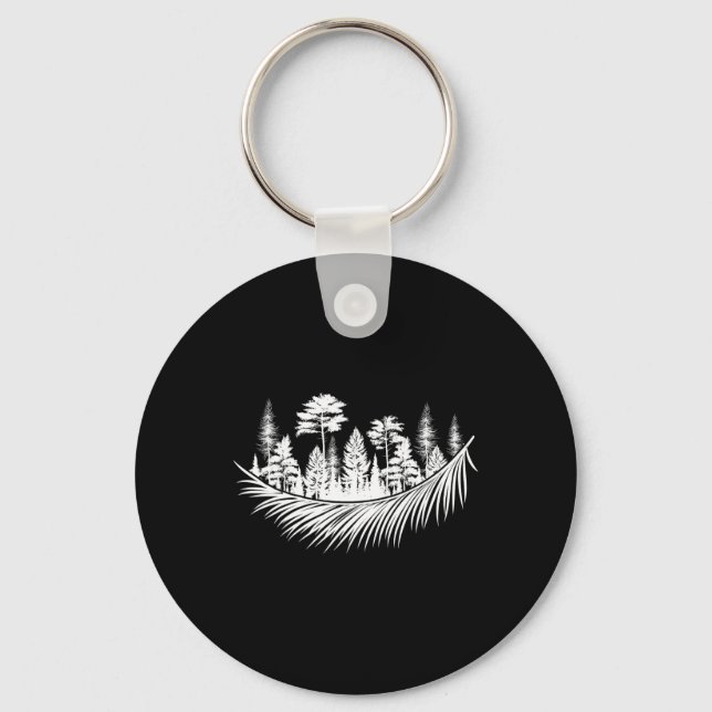 Nature Forest Plants Trees Camping Hiking Mountain Key Ring (Front)