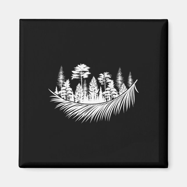 Nature Forest Plants Trees Camping Hiking Mountain Magnet (Front)