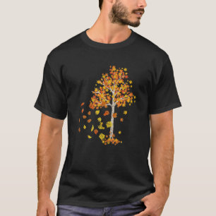 Nature Forest Trees Colorful Autumn Leaves Fall T-Shirt
