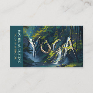 Nature Forest YOGA Hidden Text Meditation Teacher Business Card
