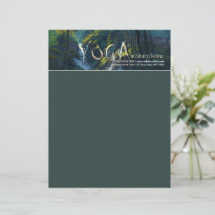 Nature Forest YOGA Hidden Text Meditation Teacher Custom Letterhead