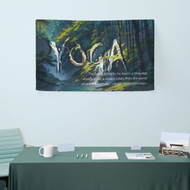 Nature Forest YOGA Hidden Text Reiki Master Quotes Banner (Tradeshow)