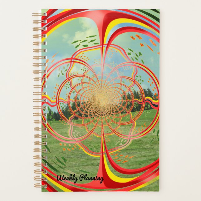 Nature Fractal Burst Weekly Planner (Front)