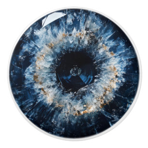 Nature Gem Sapphire Pattern Ceramic Knob