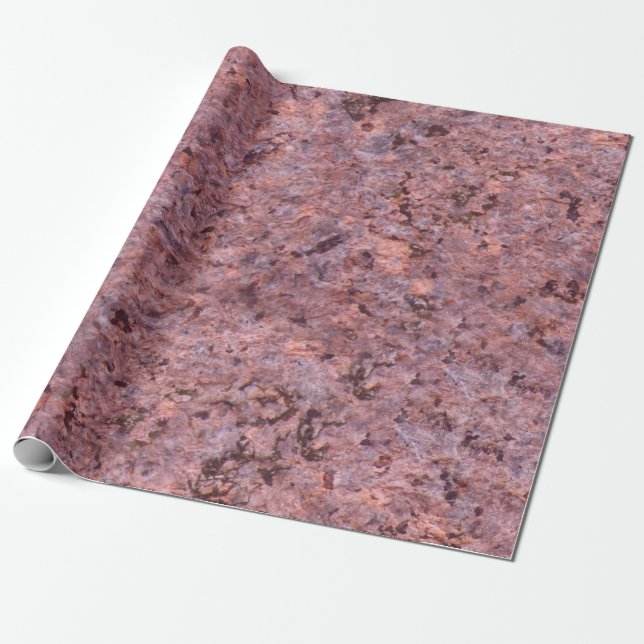 Nature Geology Photo Pink Rock Texture Wrapping Paper (Unrolled)