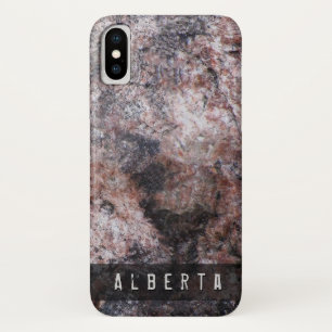 Nature Geology Pinkish Rock Texture Custom Name iPhone X Case