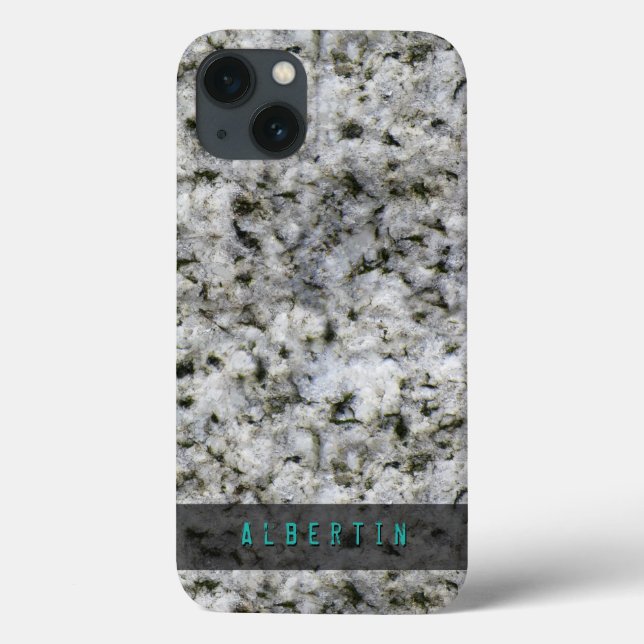 Nature Geology Rock Texture Custom Name Case-Mate iPhone Case (Back)