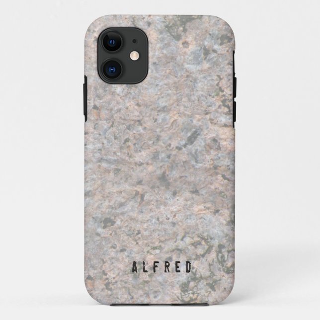 Nature Geology Rock Texture Custom Name iPhone Cas Case-Mate iPhone Case (Back)