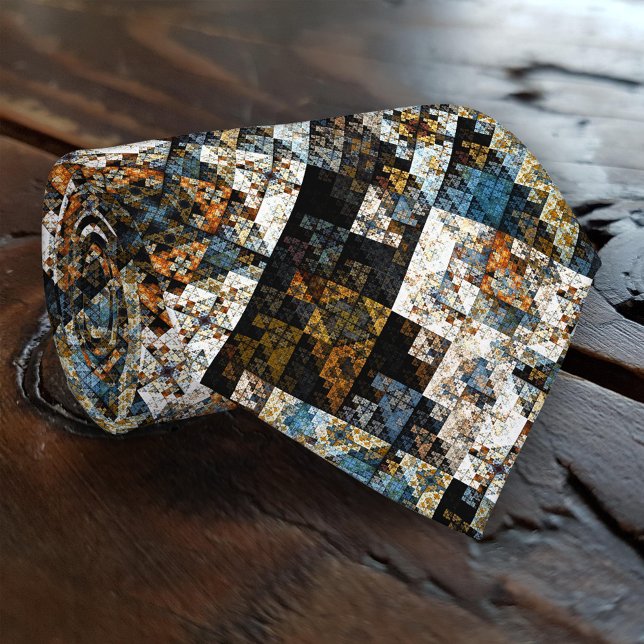 Nature Geometric Fractal Pattern Tie (Tie with an abstract fractal pattern inspired by nature. Matches well with all classic style suits)