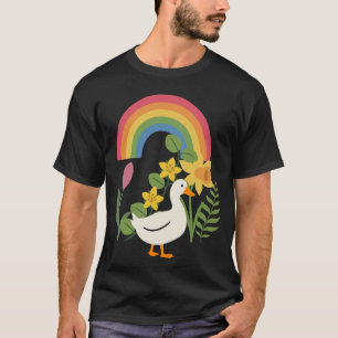 Nature Gift Idea Duck Rainbow T-Shirt