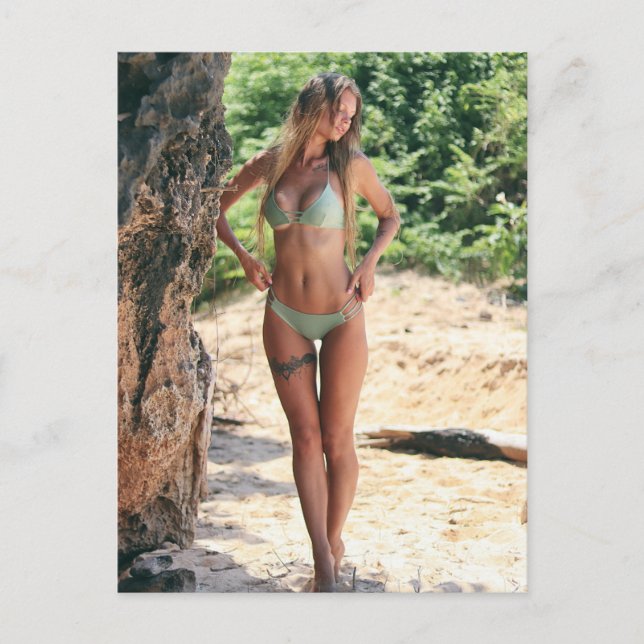 Nature girl bikini postcard (Front)