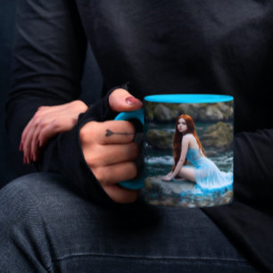 nature girl bright water stylish summer rock mug