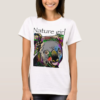 Nature girl koala rainbow animals T-Shirt