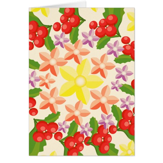 Nature Glory : Fine Red Berry Pattern Card