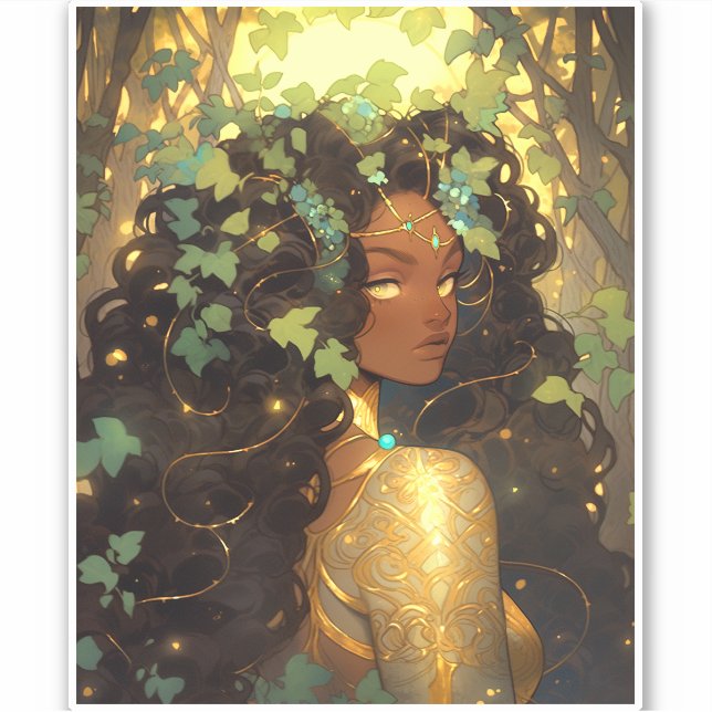 Nature Goddess African American Fantasy Art (Front)