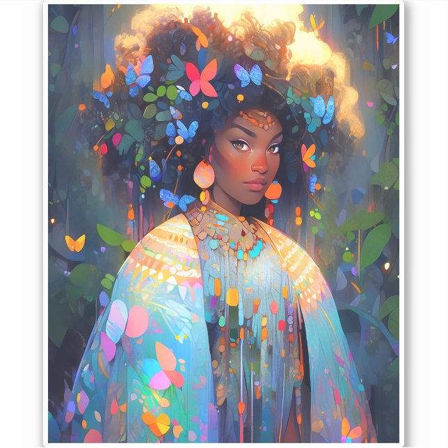 Nature Goddess African American Fantasy Art (Front)