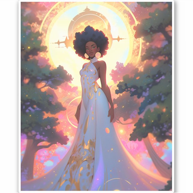 Nature Goddess African American Fantasy Art (Front)