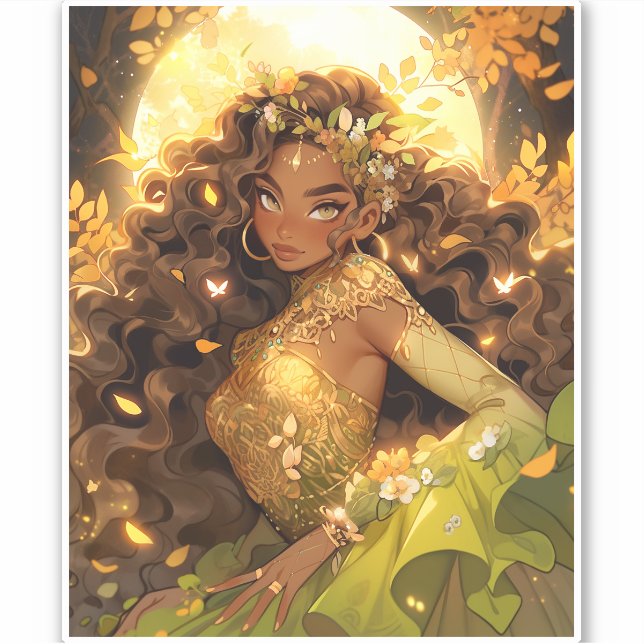 Nature Goddess African American Fantasy Art (Front)