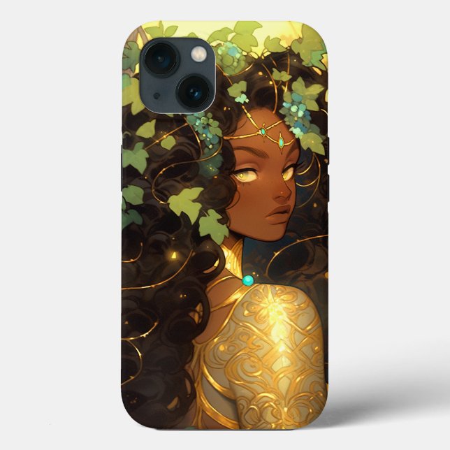 Nature Goddess African American Fantasy Art Case-Mate iPhone Case (Back)