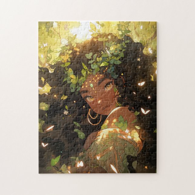 Nature Goddess African American Fantasy Art Jigsaw Puzzle (Vertical)