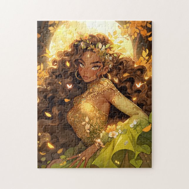 Nature Goddess African American Fantasy Art Jigsaw Puzzle (Vertical)